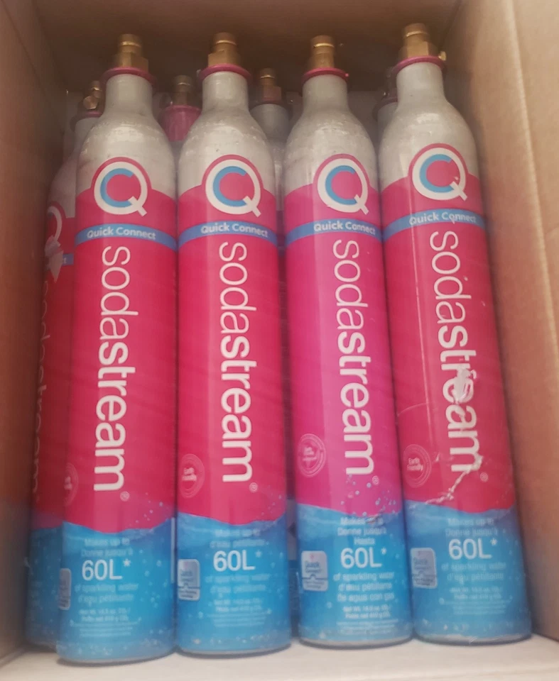 LOTE DE 8 bidones de repuesto de cilindro de CO2 SodaStream Quick Connect 60L VACÍOS Foto 1 de 1