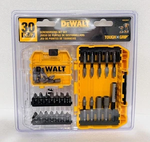 Dewalt Tough Grip Screwdriver Bit Set 30 -Piece Hard Case Driver Set - Picture 1 of 5