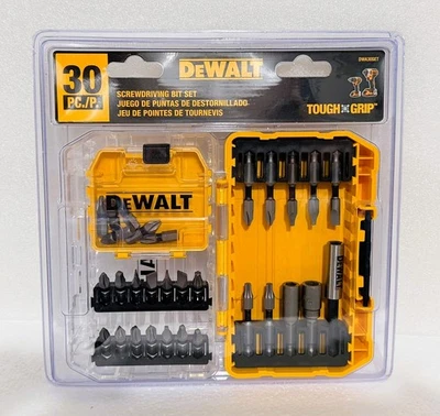 Dewalt Tough Grip Screwdriver Bit Set 30 -Piece Hard Case Driver Set - Image 1 of 4