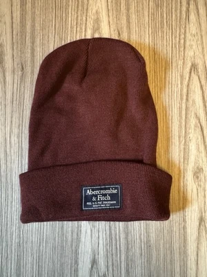 Abercrombie & Fitch Burgundy Knit Winter Beanie Cap One Size Unisex Hat! - Image 1 of 2