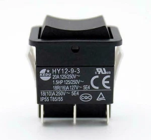 HY12-9-3 6Pins WIPPSCHALTER WIPPENSCHALTER ECKIG SCHWARZ 6 POLIG 125V Gifts  A - Bild 1 von 5