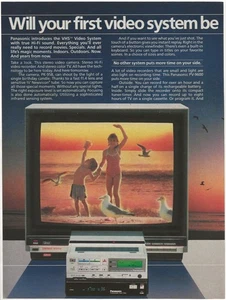 Vintage 2-Page Ad Panasonic VHS Video System W/ True Hi-Fi Sound- Nov 1984 - Picture 1 of 10