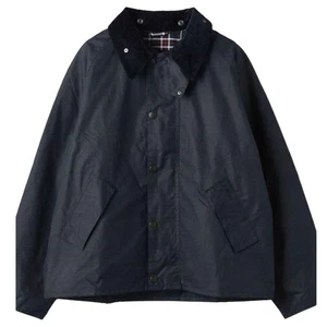 Barbour x BEAUTY&YOUTH Exclusive Transport Jacket Navy Size 40 Tartans F/S - Picture 1 of 12