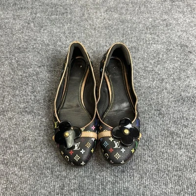 Zapatos planos de ballet Louis Vuitton para mujer talla 6 monograma multicolor Murakami Foto 1 de 4