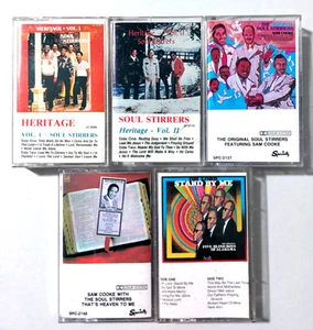 5 Cassette Lot Soul Stirrers Five Blind Boys of Alabama Sam Cooke Black Gospel - Picture 1 of 5