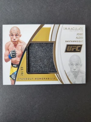 Jose Aldo 2021 Panini Immaculate Collection UFC Figjter Worn Canvas /99 - Image 1 of 4
