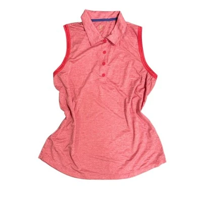 EP Pro collared polo golf tank sports pink  athletic top medium activewear - Image 1 of 4