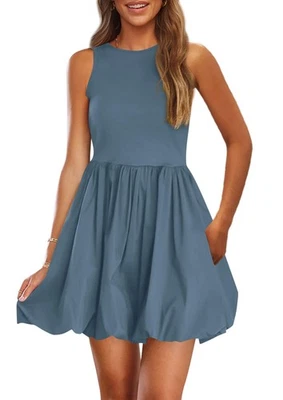 PRETTYGARDEN Vestidos de Verano para Mujer 2025 Informales Sin Mangas Tanque Mini Cortos... Foto 1 de 4