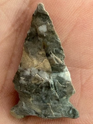 Authentic Pennsylvania Indian Artifact Archaic Side Notch Point Arrowhead - Ohio - Image 1 of 4
