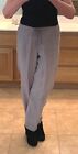 100% Linen Taupe-Y Gray J.Jill Casual Pants Pockets Elastic Drawstring Waist M/L