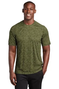 Sport-Tek ST460 Mens Short Sleeve Digi Camo Moisture Wicking Crew Neck T-Shirt - Picture 1 of 8