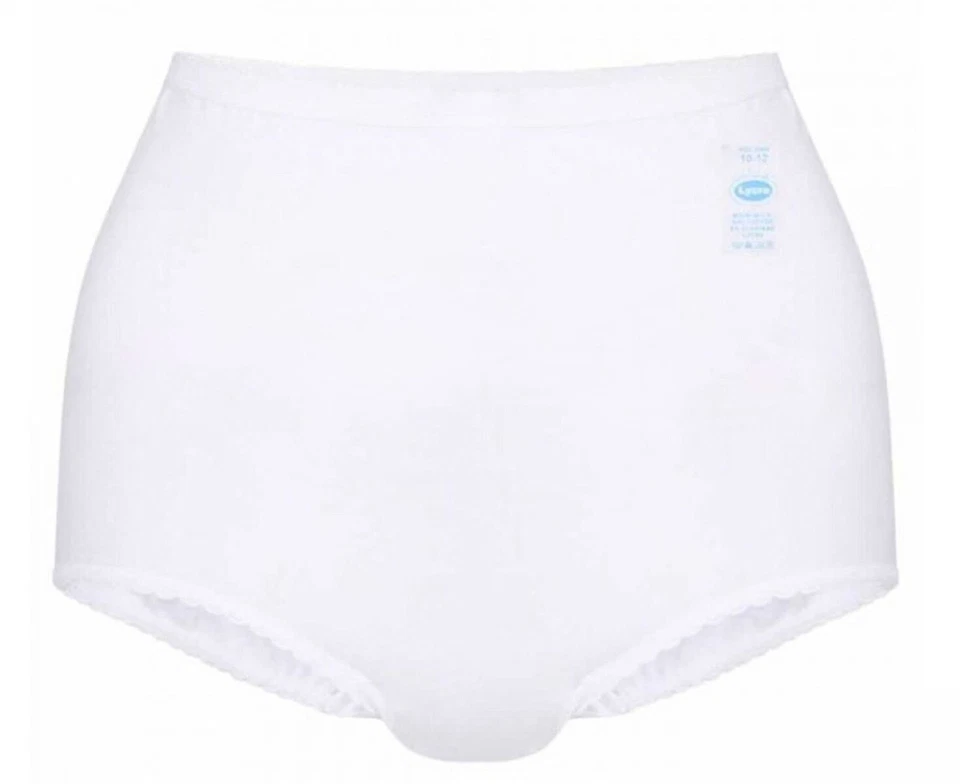Lady Olga Mujer Ropa Interior 94% Algodón Lycra Sulggi Bragas Altas Liso Blanco - Imagen 1 de 1