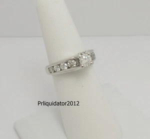1.50CT Natural Diamond Engagement Anniversar Wedding Bridal Ring 14K White Gold - Picture 1 of 14
