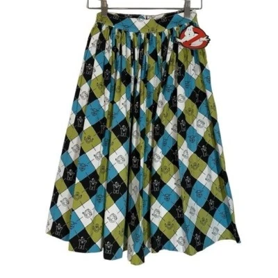 Vixen By Micheline Pitt Womens Ghostbusters Midi Swing Skirt Size Small NEW Foto 1 de 4