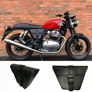 RH Leder Seitenteil Tasche passend für Royal Enfield Interceptor Continental GT 650cc - Bild 1 von 9