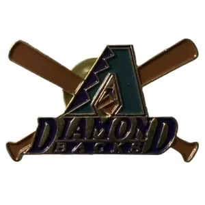 Vintage 1995 MLB Arizona Diamondbacks Logo Crossed Bats Souvenir Pin - Picture 1 of 2