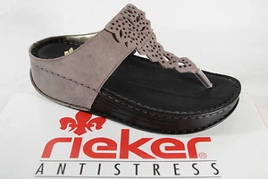 Rieker Toe Sandal, Real Leather, Grey, Soft Inner Sole New - Picture 1 of 6