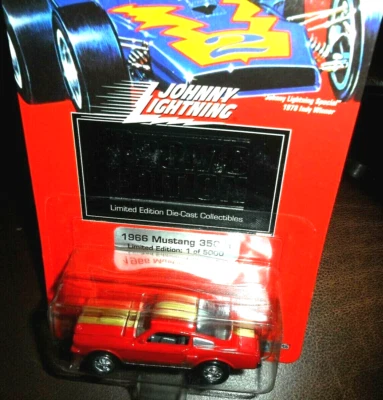 1966 FORD MUSTANG 350 H MINT LE JOHNNY LIGHTNING PROMO EDITION 1/64 RED 1/5000 - Image 1 of 4