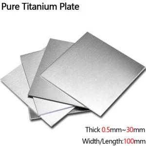 Pure Titanium Plate Square Sheet Various Size Thickness 0.5/0.8/1/1.2/1.5mm~30mm - Picture 1 of 12