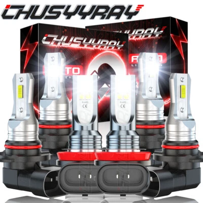 Farol de LED alto baixo + lâmpadas de neblina para Toyota RAV4 2006 2007 2008 2009-2012 - Imagem 1 de 4