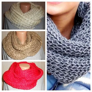 Schal,Strickschal,Loop,Rundschall,Schlauchschal Winter-Schal,Pailletten Warm - Bild 1 von 7