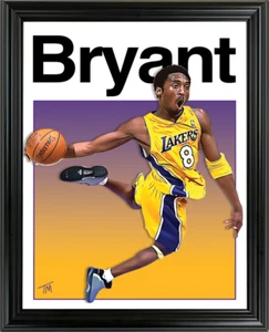 Kobe Bryant Framed Sports Art Photo by Thomas Maxwell - Picture 1 of 1