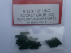 6-32  x 1/2" UNC GRUB SOCKET / ALLEN SCREWS  x 20 - Picture 1 of 1