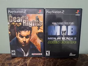 Dead to Rights And Men In Black II Alien Escape (PlayStation 2) PS2 CIB TESTED - Picture 1 of 3