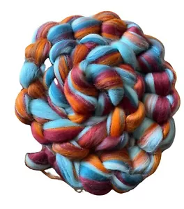 Ice and Fire: Merino Wool Top. Roving to spin or felt. 4oz. - Picture 1 of 2