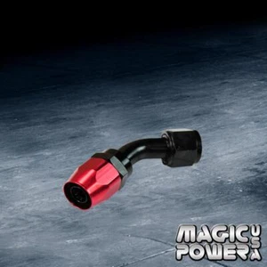 Adaptador de montaje de línea de manguera de aceite/combustible/gas giratorio de 45 grados Black Billet AN10-10AN - Imagen 1 de 1