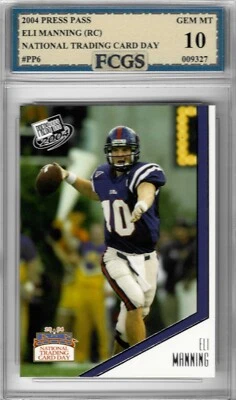 2004 Press Pass Eli Manning RC #PP6 Graded FCGS 10 GEM MINT!!! - Image 1 of 2