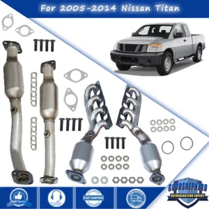 4Pcs For Nissan Titan 2005/06/07-2014 5.6 Manifold Exhaust Catalytic Converters - Picture 1 of 11