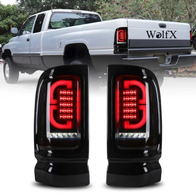 Smoke LED Tail Lights For 1994-2002 Dodge Ram 2500 3500/95-02 Dodge Ram 4000 L+R Foto 1 de 4