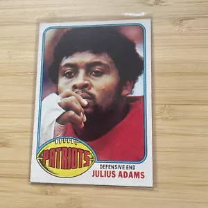 1976 Topps Football Julius Adams New England Patriots Card #348 - Picture 1 of 10