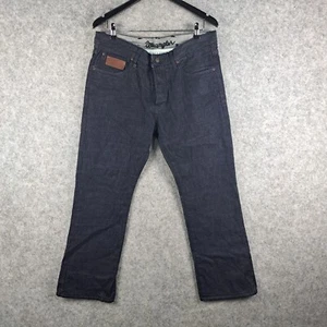 Wrangler Jeans Mens W34 L34 Blue Arizona Stretch Button Fly Straight Leg Denim - Bild 1 von 17