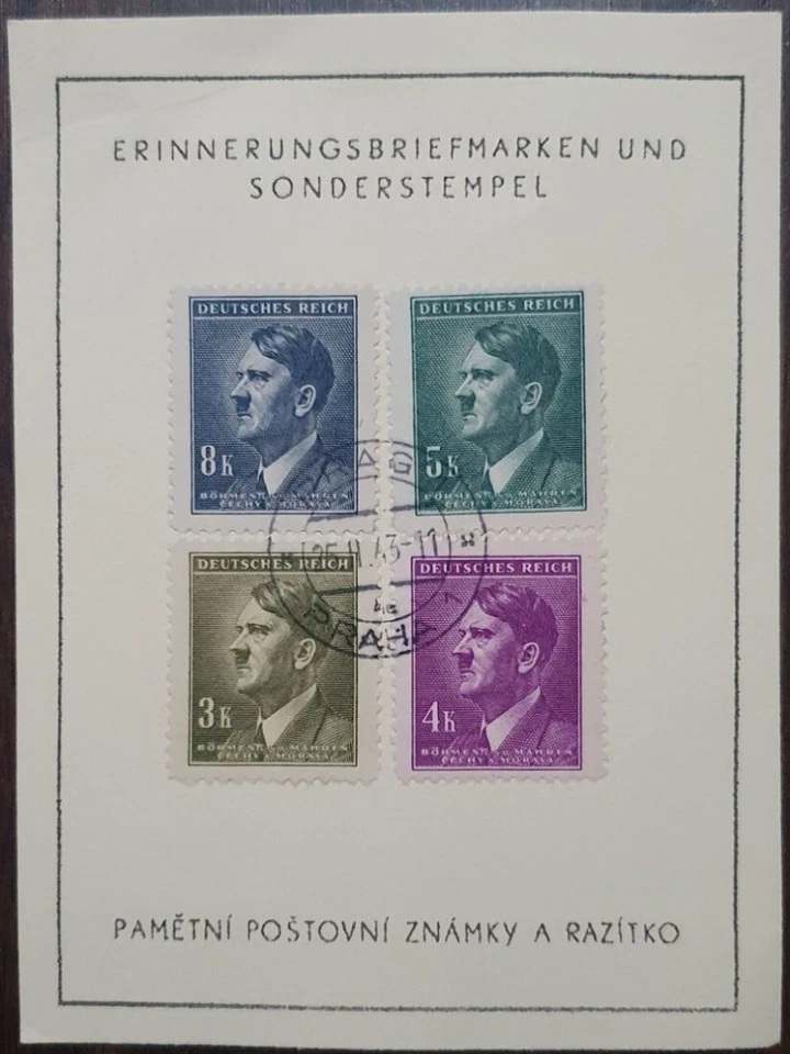 Bohemia Moravia Occupation Adolf Hitler German Nazi History World War 1943 Card - Image 1 of 1