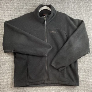 Vtg 90s MARMOT Mens XL Polartec Fleece Jacket Black Vented Hiking Outdoors - Picture 1 of 11