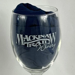 Mackinaw Trail Winery Wine Glass Petoskey MI Taste Testing Souvenir 6.5” Goblet - Picture 1 of 5