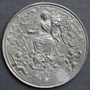 Antique PEACE OF LONDON Pewter Cast RENAISSANCE PORTRAIT MEDAL Admiral de Ruyter - Picture 1 of 4