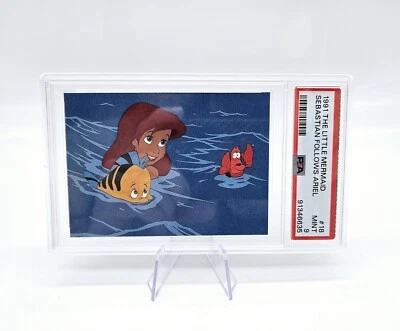 1991 Pro Set Disney Sirenita Ariel Sebastian Flounder #18 PSA 9 Foto 1 de 2