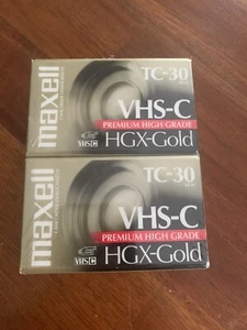 Maxwell VHS-C TC-30 HGX Gold Premium High Grade Taper New Sealed - Picture 1 of 2