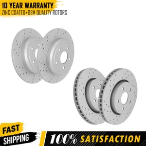 Front Rear Drilled Brake Rotors For Dodge Durango Jeep Grand Cherokee 2011 -2020 - Picture 1 of 6