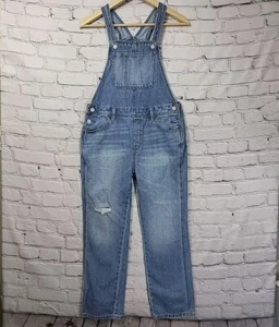 Old Navy Denim Overalls Kids Girls Size Large  10 12  100% Cotton - Picture 1 of 12