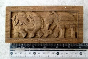 UNUSUAL Lisu Hill Tribe Teak Opium Scale Elephant Design & 6 Fish Weights - Picture 1 of 4