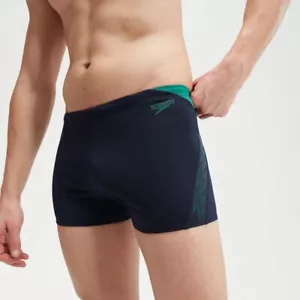NEW SPEEDO MENS SWIM PANT NAVY BLUE TRUNK CHLORINE RESISTANT - FIT 34" - 85CM - Picture 1 of 2