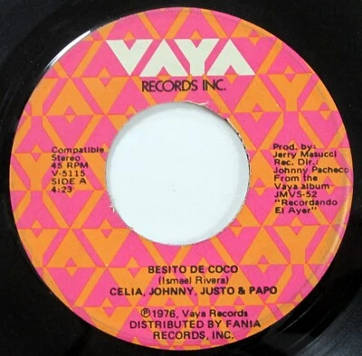 Celia, Johnny, Justo & Papo 45 Besito De Coco / Vamos A Guarachar LATIN  #3000 - Image 1 of 3