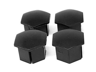 GENUINE PEUGEOT CITROEN C1 C2 C3 DS3 C4 DS4 WHEEL NUT BOLT COVERS 17mm x4 BLACK - Изображение 1 из 3