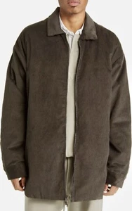 Essentials Fear Of God Mens Brown Jacket Size L Wide Oversized Corduroy Hip Hop - Picture 1 of 6