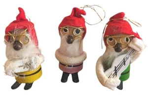 Guitarra Kurt Adler De Colección Adornos 3 Gnomos con Gafas Regalo Rosa Amarillo Verde 2.5" - Imagen 1 de 10