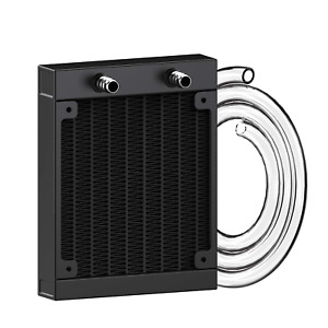 Clyxgs Water Cooling Radiator, 8 Pipe Aluminum Heat Exchanger Radiator with Tub
